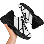 Viking Valknut Symbol Print Black Chunky Shoes