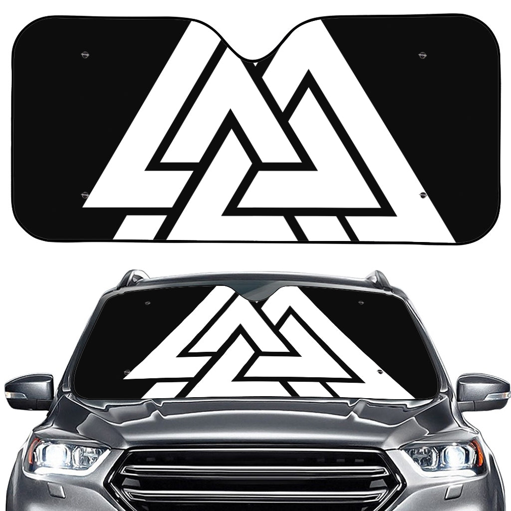 Viking Valknut Symbol Print Car Windshield Sun Shade