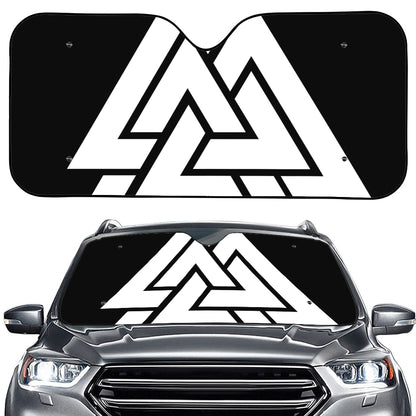 Viking Valknut Symbol Print Car Windshield Sun Shade