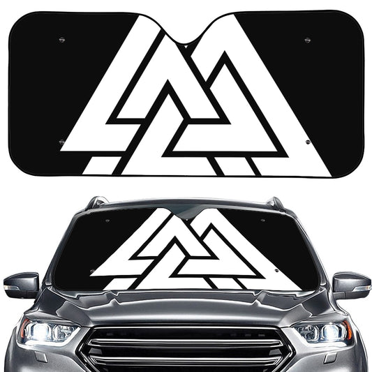 Viking Valknut Symbol Print Car Windshield Sun Shade