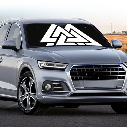 Viking Valknut Symbol Print Car Windshield Sun Shade