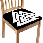 Viking Valknut Symbol Print Chair Cushion Cover
