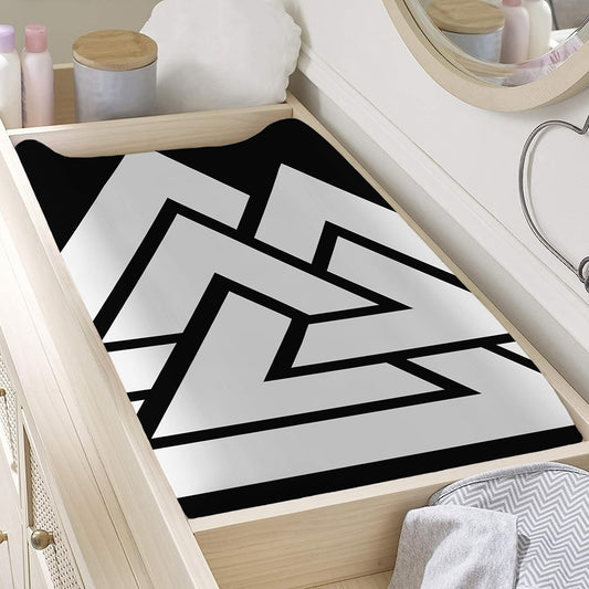Viking Valknut Symbol Print Changing Pad Cover
