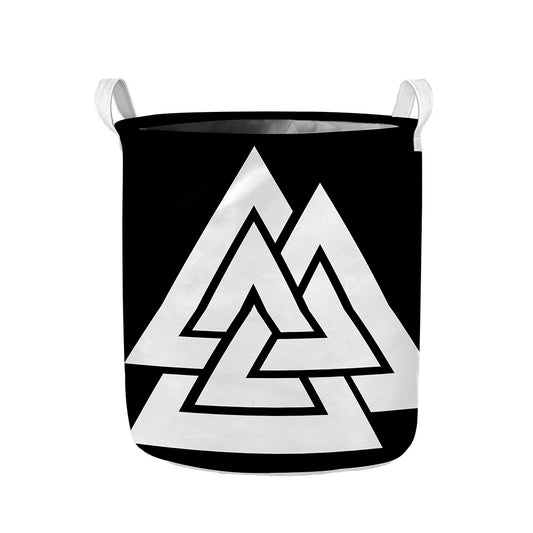 Viking Valknut Symbol Print Collapsible Laundry Basket