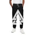 Viking Valknut Symbol Print Cotton Sweatpants