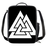 Viking Valknut Symbol Print Crossbody Lunch Bag