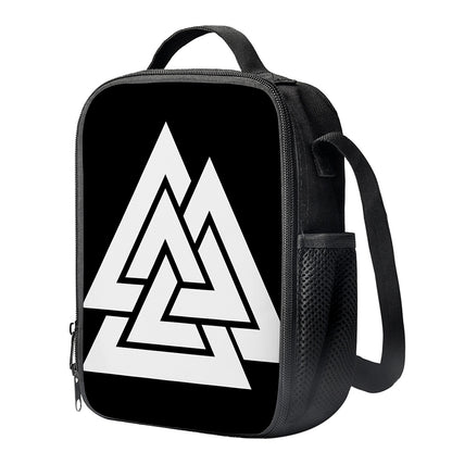 Viking Valknut Symbol Print Crossbody Lunch Bag