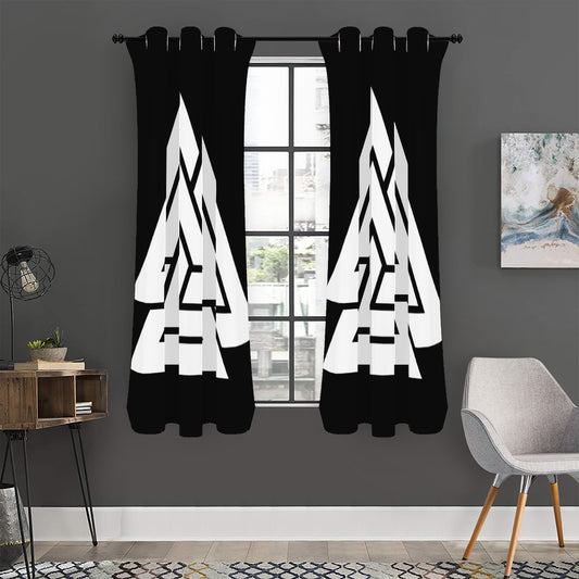 Viking Valknut Symbol Print Curtain