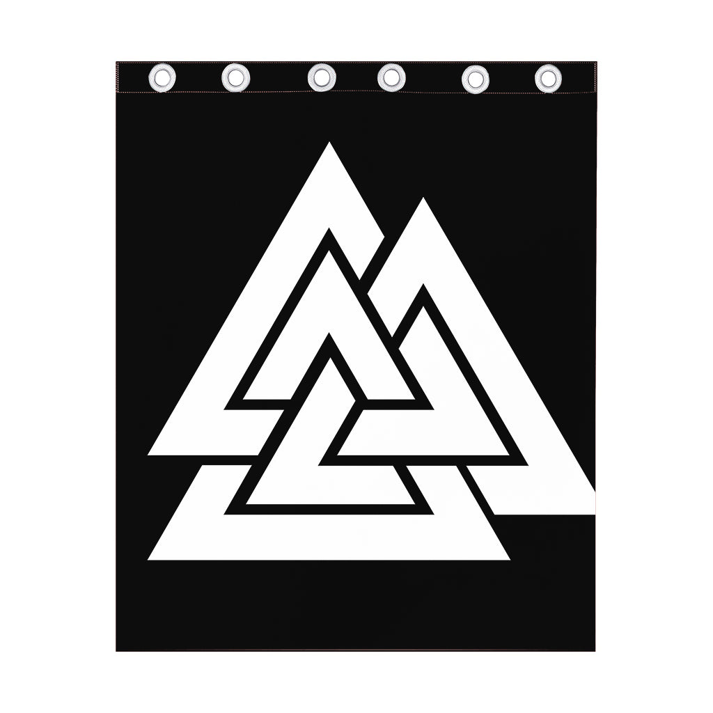 Viking Valknut Symbol Print Curtain