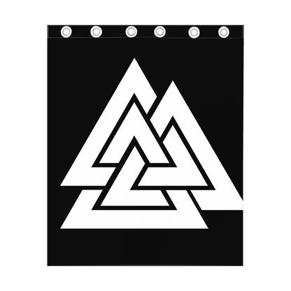 Viking Valknut Symbol Print Curtain