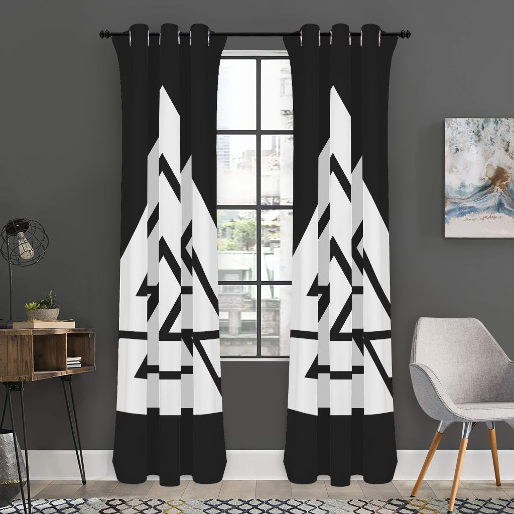 Viking Valknut Symbol Print Curtain