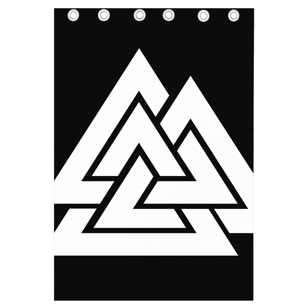 Viking Valknut Symbol Print Curtain