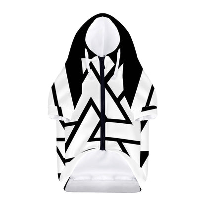Viking Valknut Symbol Print Dog Zip Up Hoodie