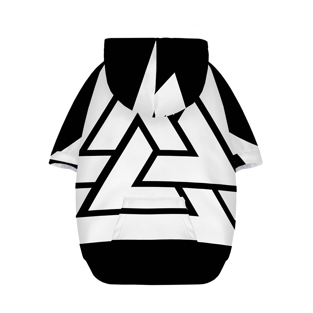 Viking Valknut Symbol Print Dog Zip Up Hoodie