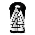 Viking Valknut Symbol Print Double Neoprene Wine Tote
