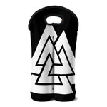 Viking Valknut Symbol Print Double Neoprene Wine Tote
