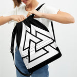 Viking Valknut Symbol Print Drawstring Backpack