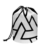Viking Valknut Symbol Print Drawstring Makeup Bag