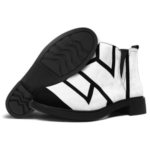 Viking Valknut Symbol Print Flat Ankle Boots