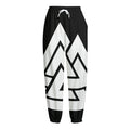Viking Valknut Symbol Print Fleece Lined Knit Pants
