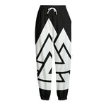 Viking Valknut Symbol Print Fleece Lined Knit Pants