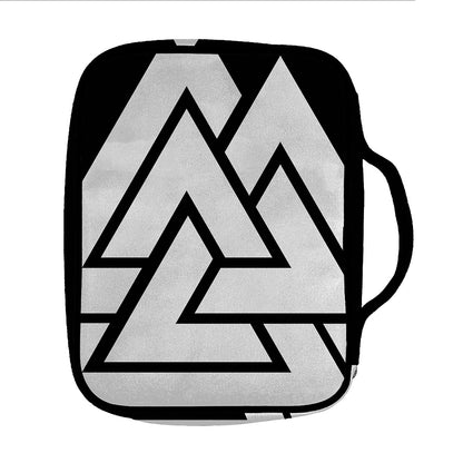 Viking Valknut Symbol Print Front Pocket Bible Bag