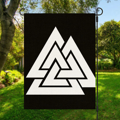 Viking Valknut Symbol Print Garden Flag
