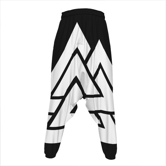 Viking Valknut Symbol Print Hammer Pants