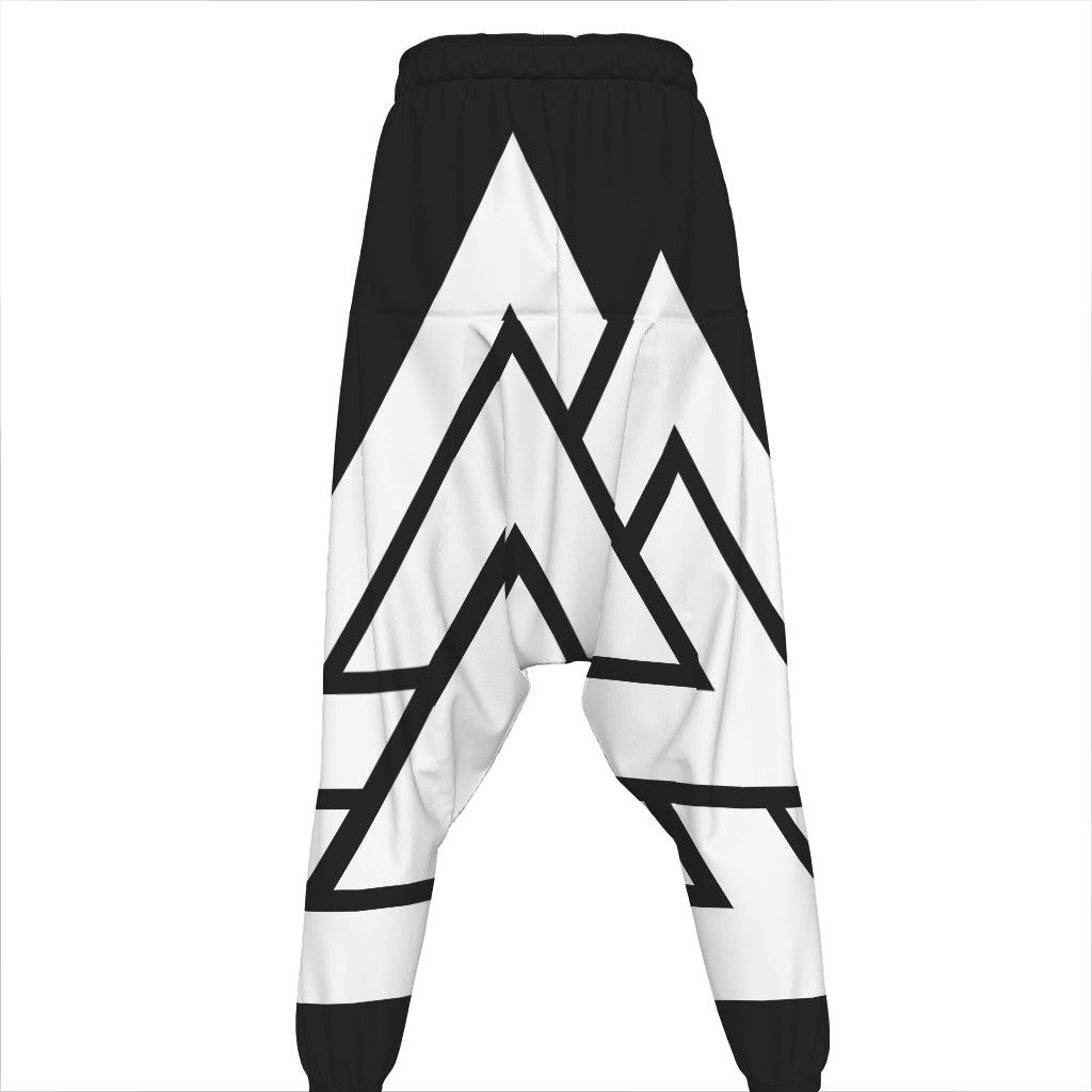 Viking Valknut Symbol Print Hammer Pants