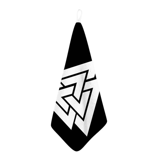 Viking Valknut Symbol Print Hand Towel