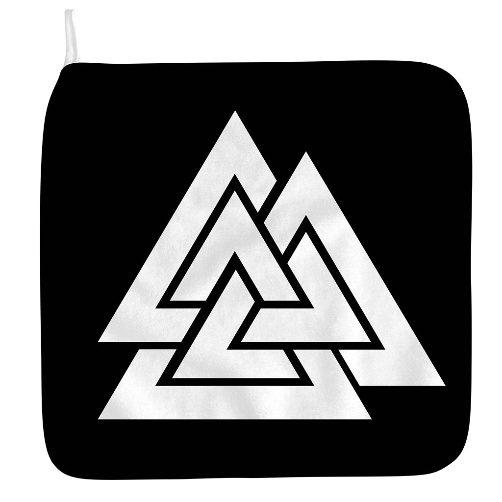 Viking Valknut Symbol Print Hand Towel