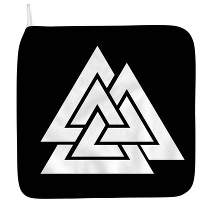 Viking Valknut Symbol Print Hand Towel