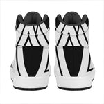 Viking Valknut Symbol Print High Top Leather Sneakers