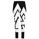 Viking Valknut Symbol Print High-Waisted Pocket Leggings