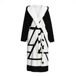 Viking Valknut Symbol Print Hooded Bathrobe
