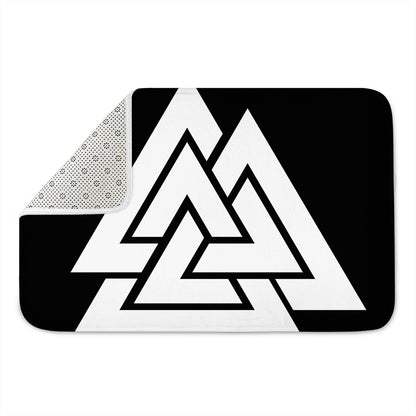 Viking Valknut Symbol Print Indoor Door Mat