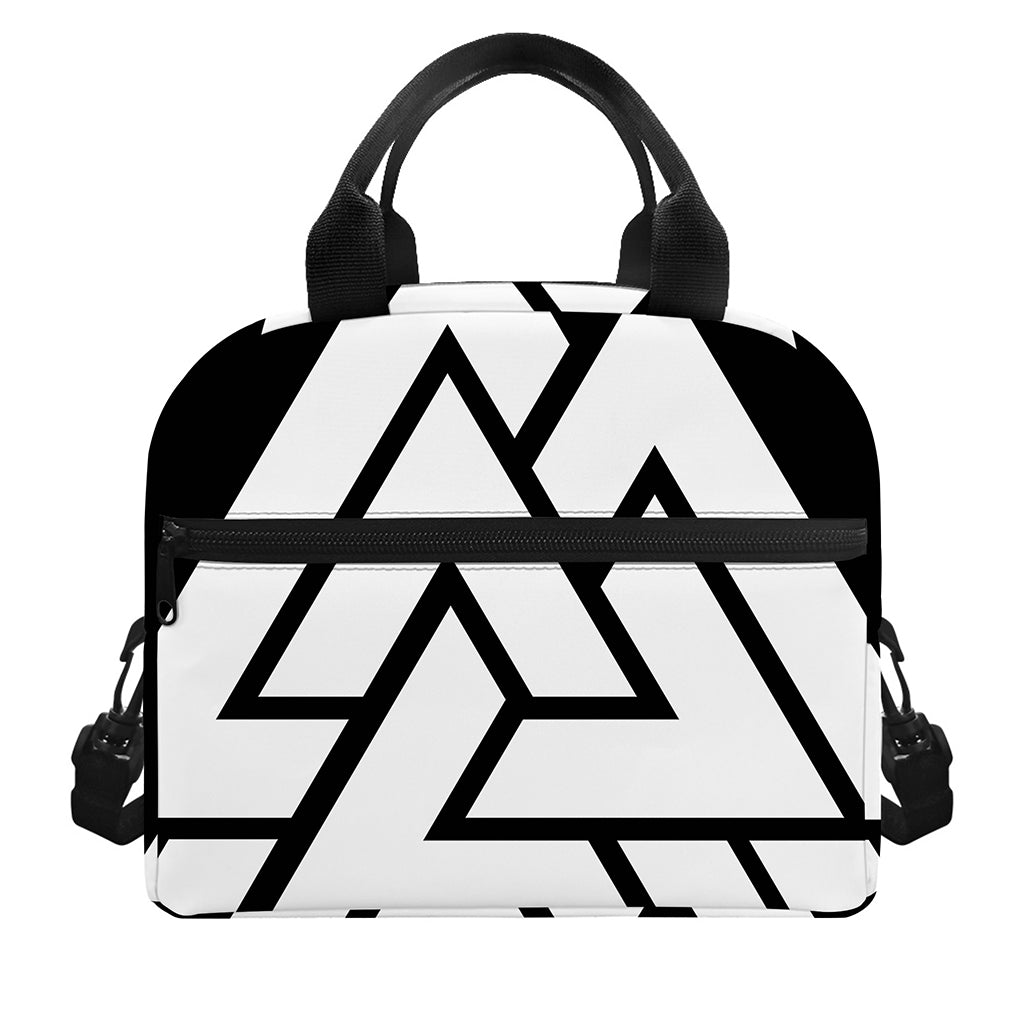 Viking Valknut Symbol Print Insulated Lunch Bag