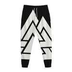 Viking Valknut Symbol Print Jogger Pants