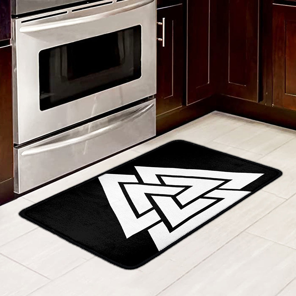 Viking Valknut Symbol Print Kitchen Mat