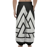 Viking Valknut Symbol Print Lantern Pants