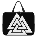 Viking Valknut Symbol Print Laptop Sleeve With Handle