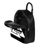 Viking Valknut Symbol Print Leather Backpack