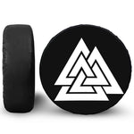 Viking Valknut Symbol Print Leather Spare Tire Cover