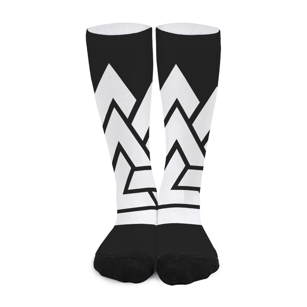 Viking Valknut Symbol Print Long Socks