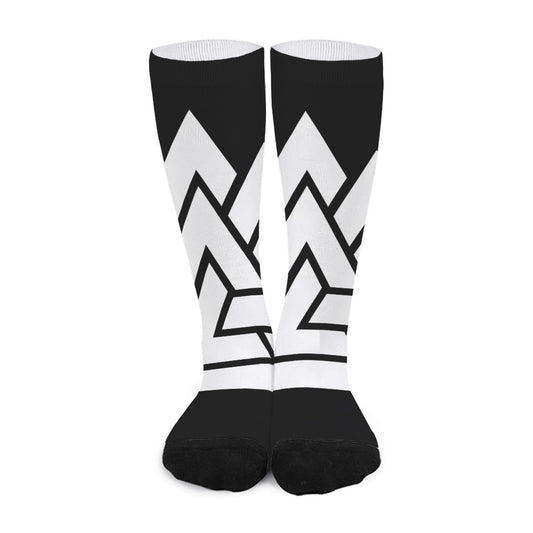 Viking Valknut Symbol Print Long Socks