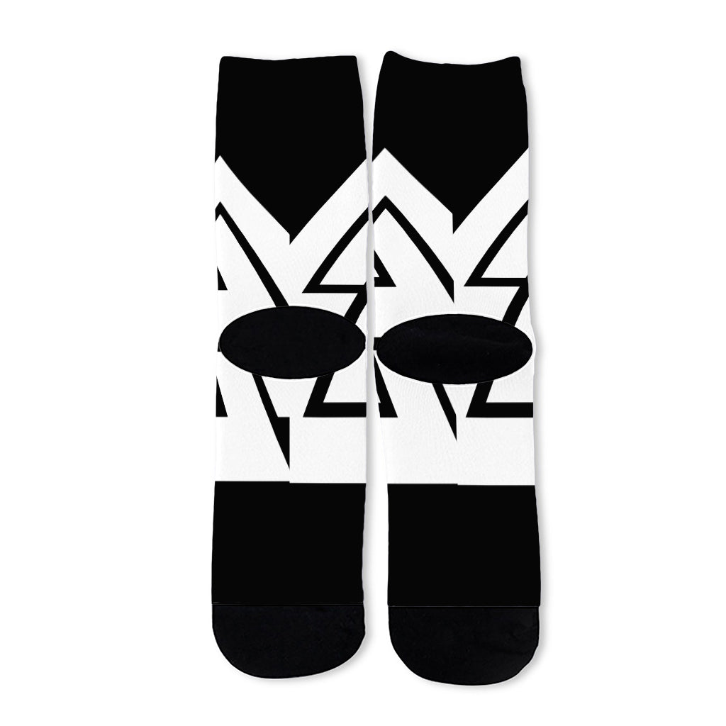 Viking Valknut Symbol Print Long Socks