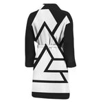 Viking Valknut Symbol Print Men's Bathrobe