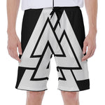 Viking Valknut Symbol Print Men's Beach Shorts
