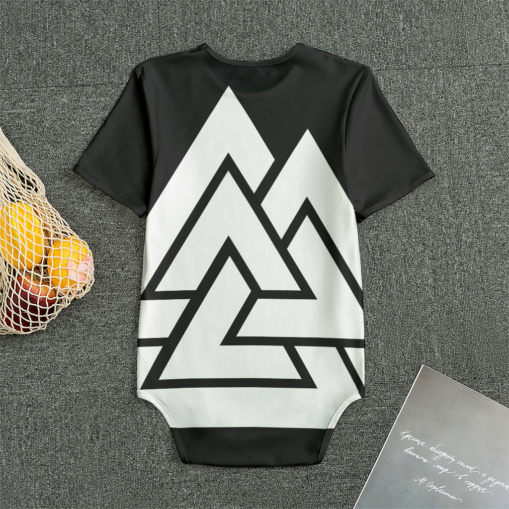Viking Valknut Symbol Print Men's Bodysuit