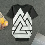 Viking Valknut Symbol Print Men's Bodysuit